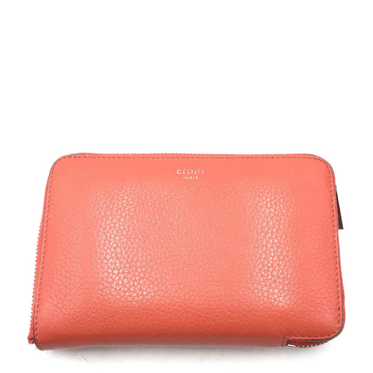 Celine Calfskin Large Zip Around Wallet