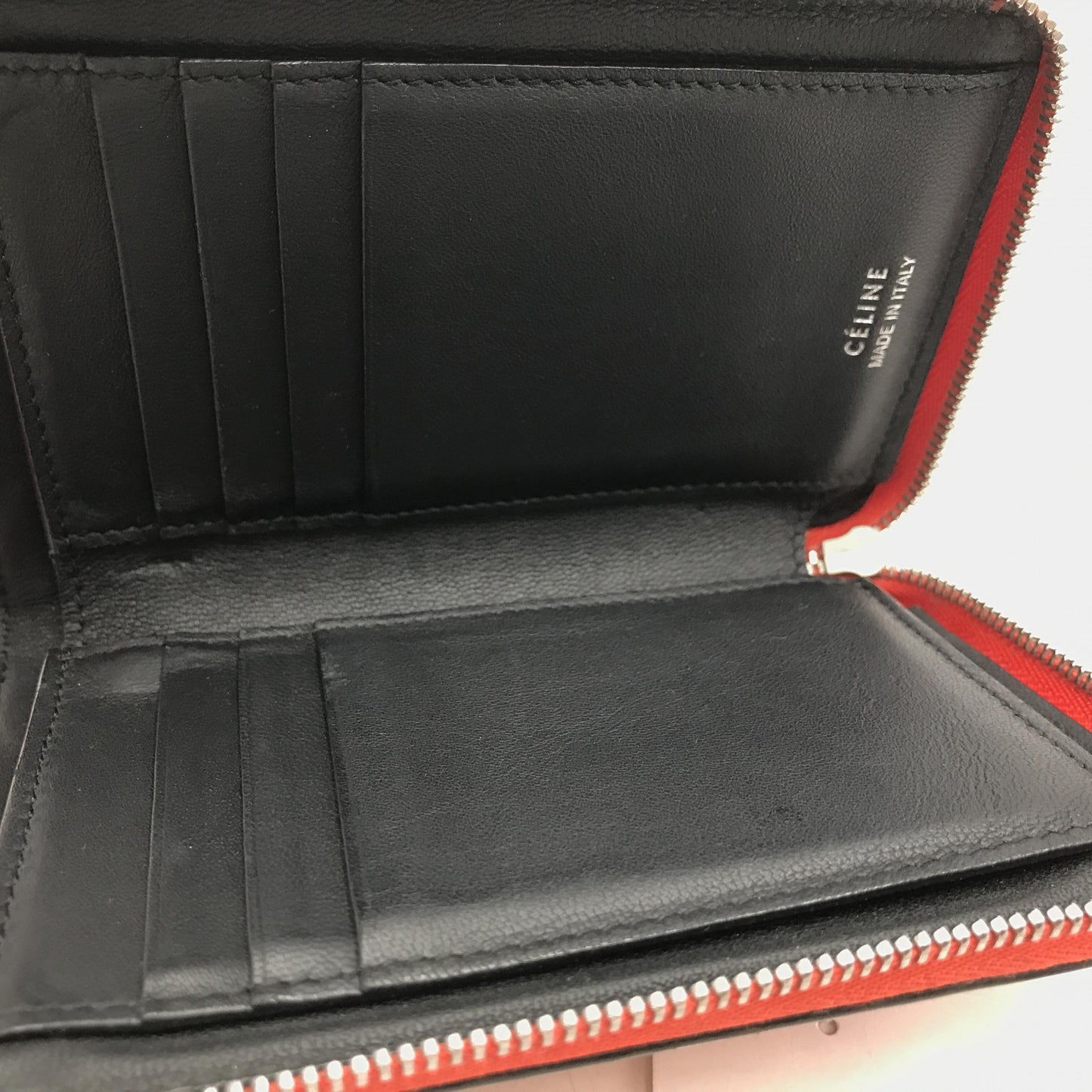 Celine Calfskin Large Zip Around Wallet