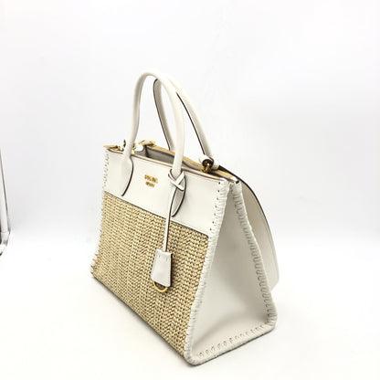 Prada Raffia Paradigme Satchel