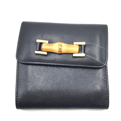 Gucci Bamboo Flap Calf Leather Wallet