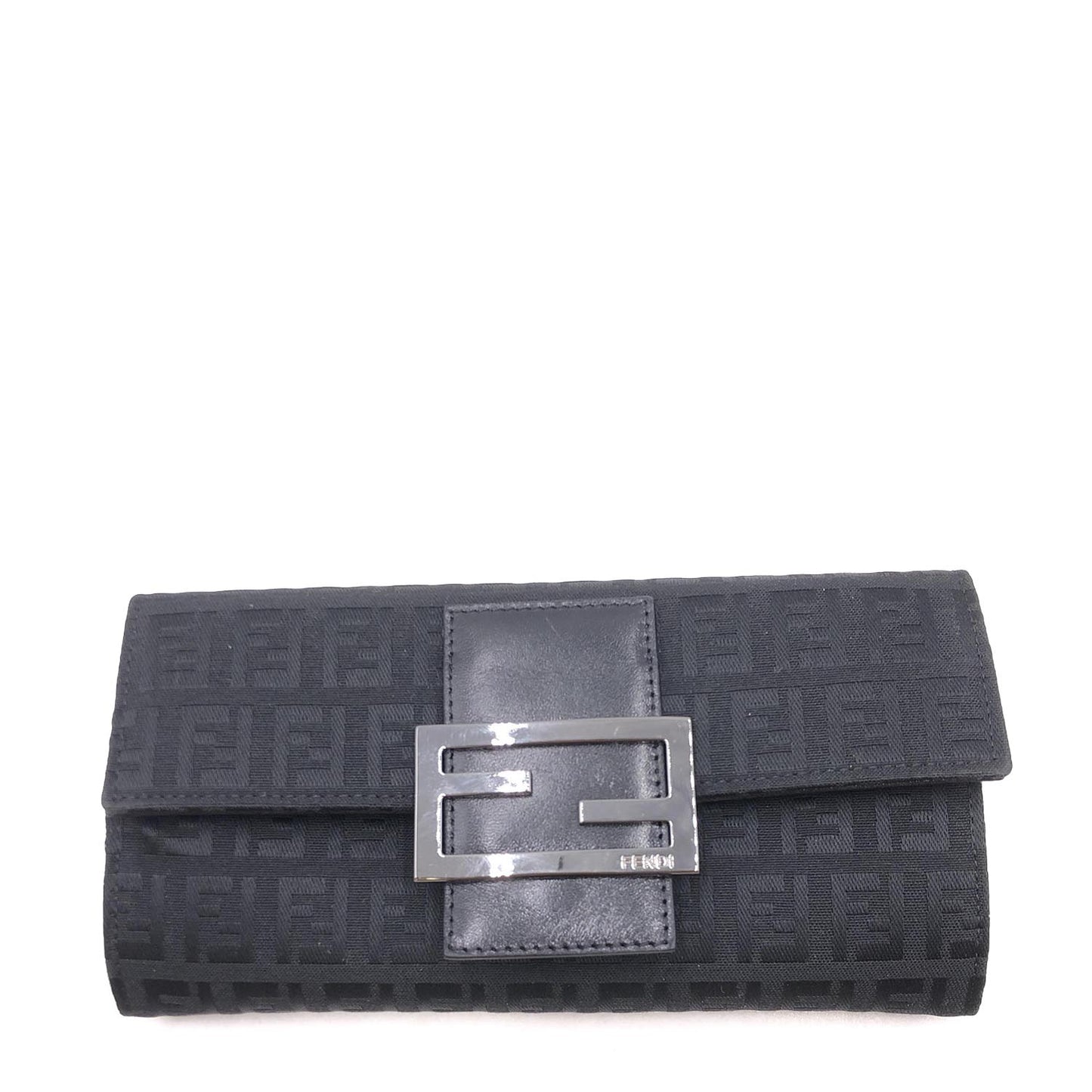 Fendi Zucchino Monogram Canvas Long Bi-Fold Wallet