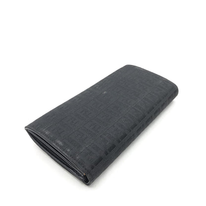 Fendi Zucchino Monogram Canvas Long Bi-Fold Wallet