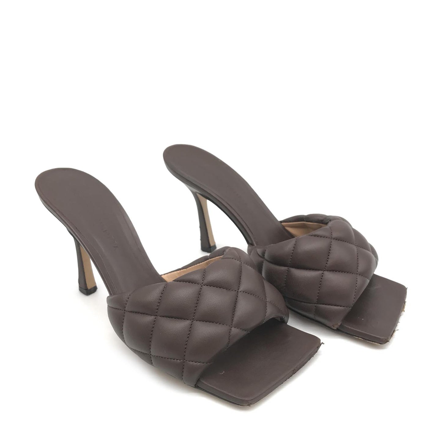 Bottega Veneta Matelasse Leather Heeled Mules