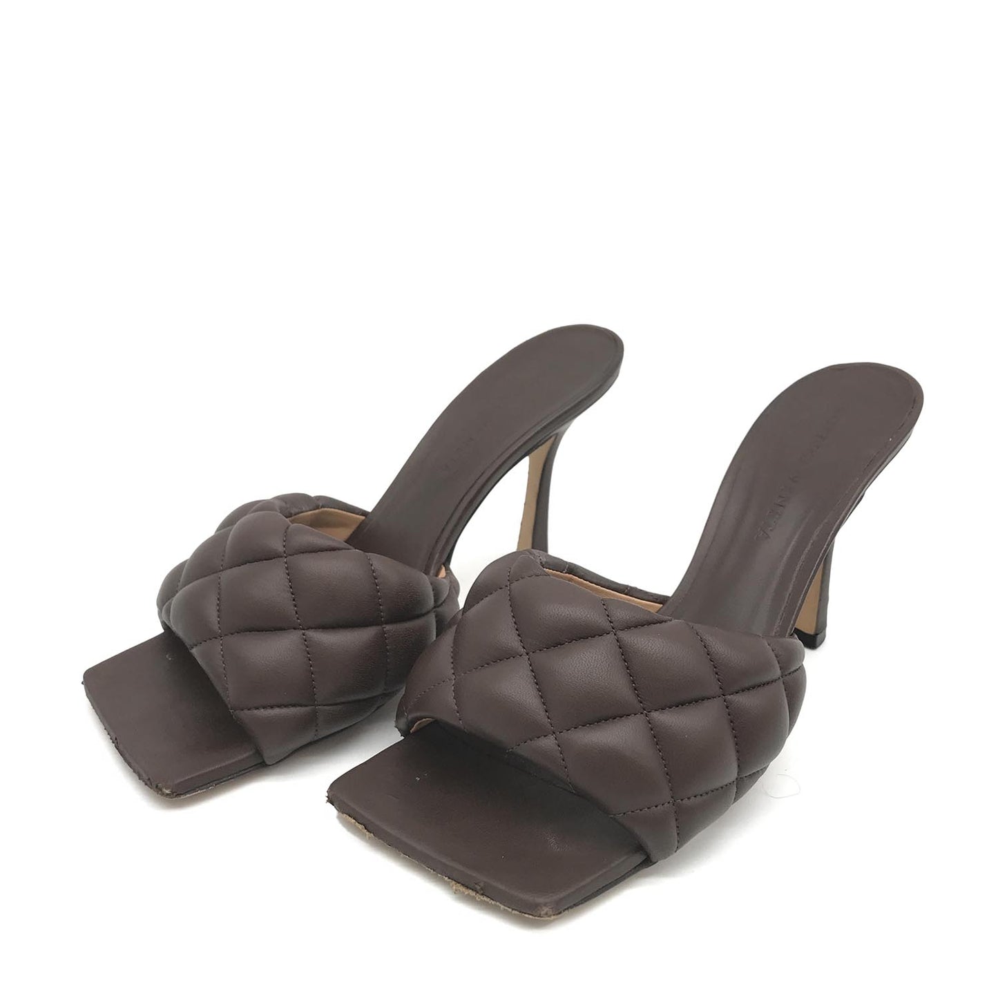 Bottega Veneta Matelasse Leather Heeled Mules