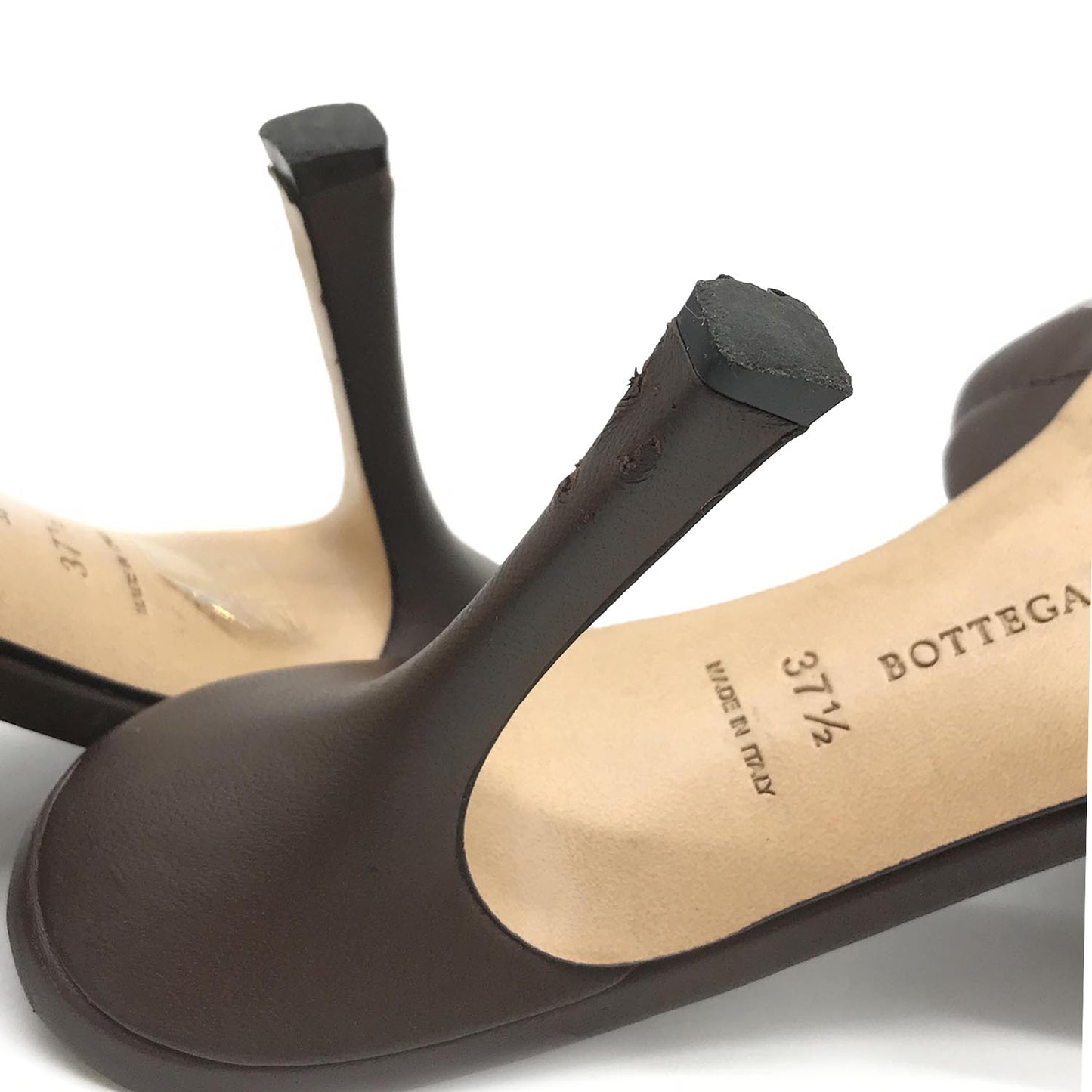 Bottega Veneta Matelasse Leather Heeled Mules