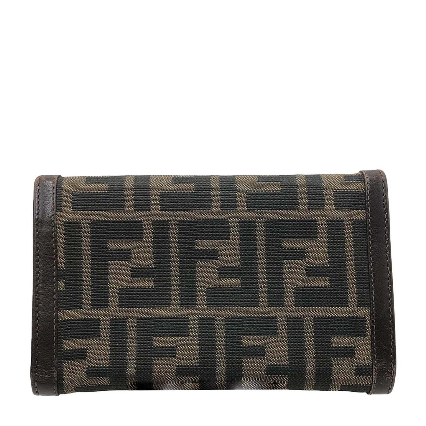 Fendi Zucca Canvas and Leather Long Wallet