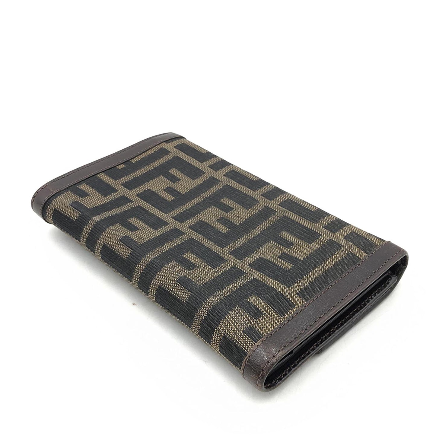 Fendi Zucca Canvas and Leather Long Wallet