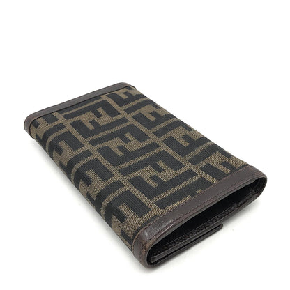 Fendi Zucca Canvas and Leather Long Wallet