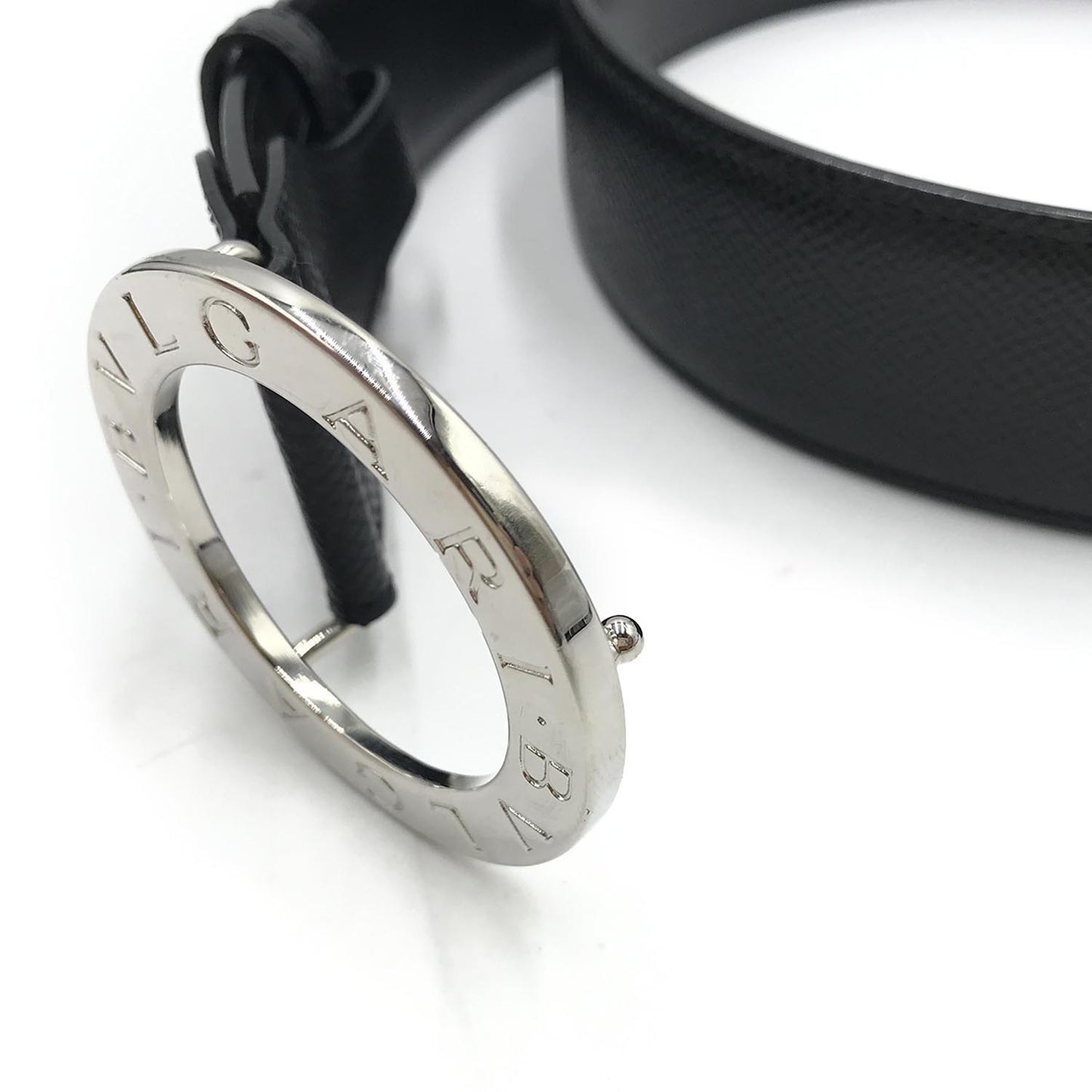 Bulgari Logo Leather Belt