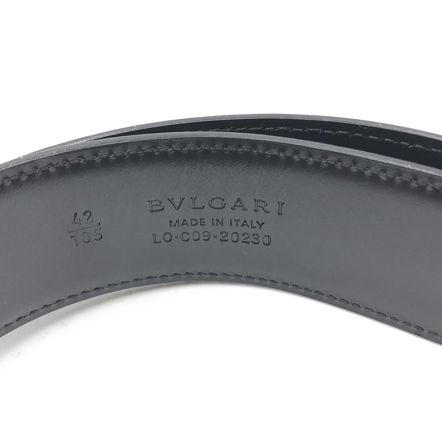 Bulgari Logo Leather Belt