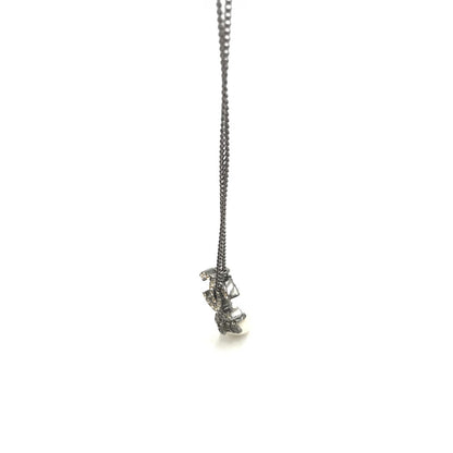 Chanel Faux Pearl CC Logo Pendant Necklace