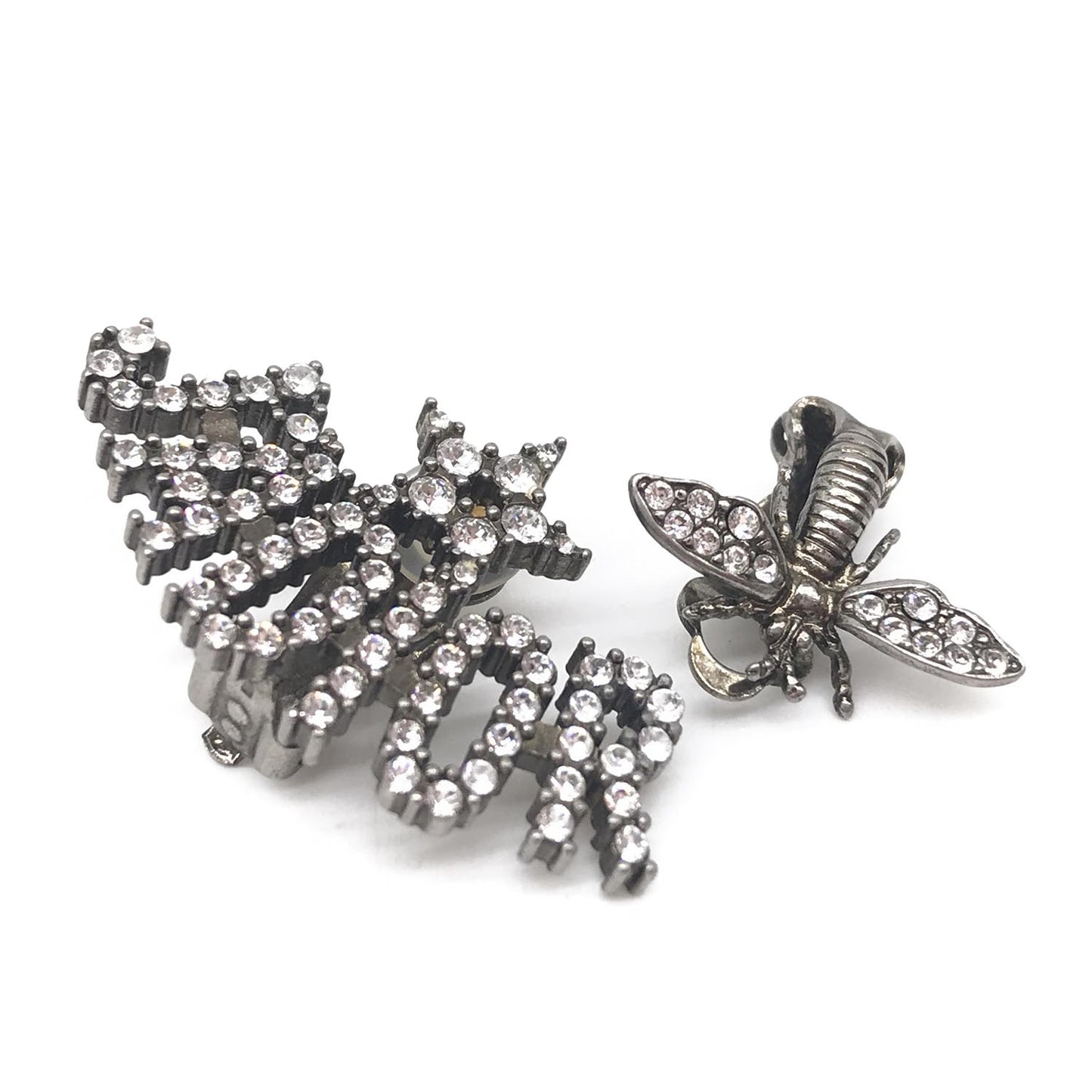 Christian Dior Palladium Crystal J'adior Earrings