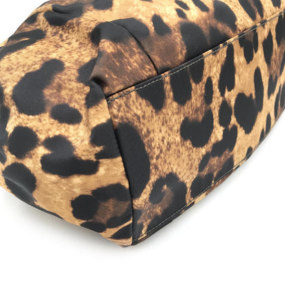 Salvatore Ferragamo Vara Leopard Print Nylon Handbag