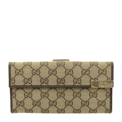 Gucci GG Canvas Long Wallet Brown