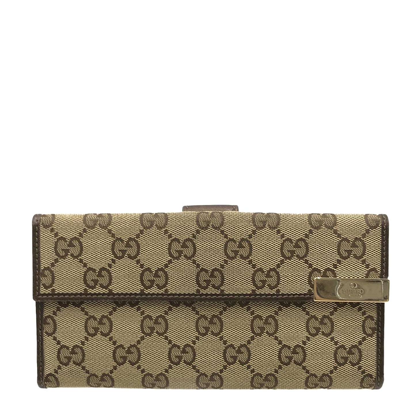 Gucci GG Canvas Long Wallet Brown