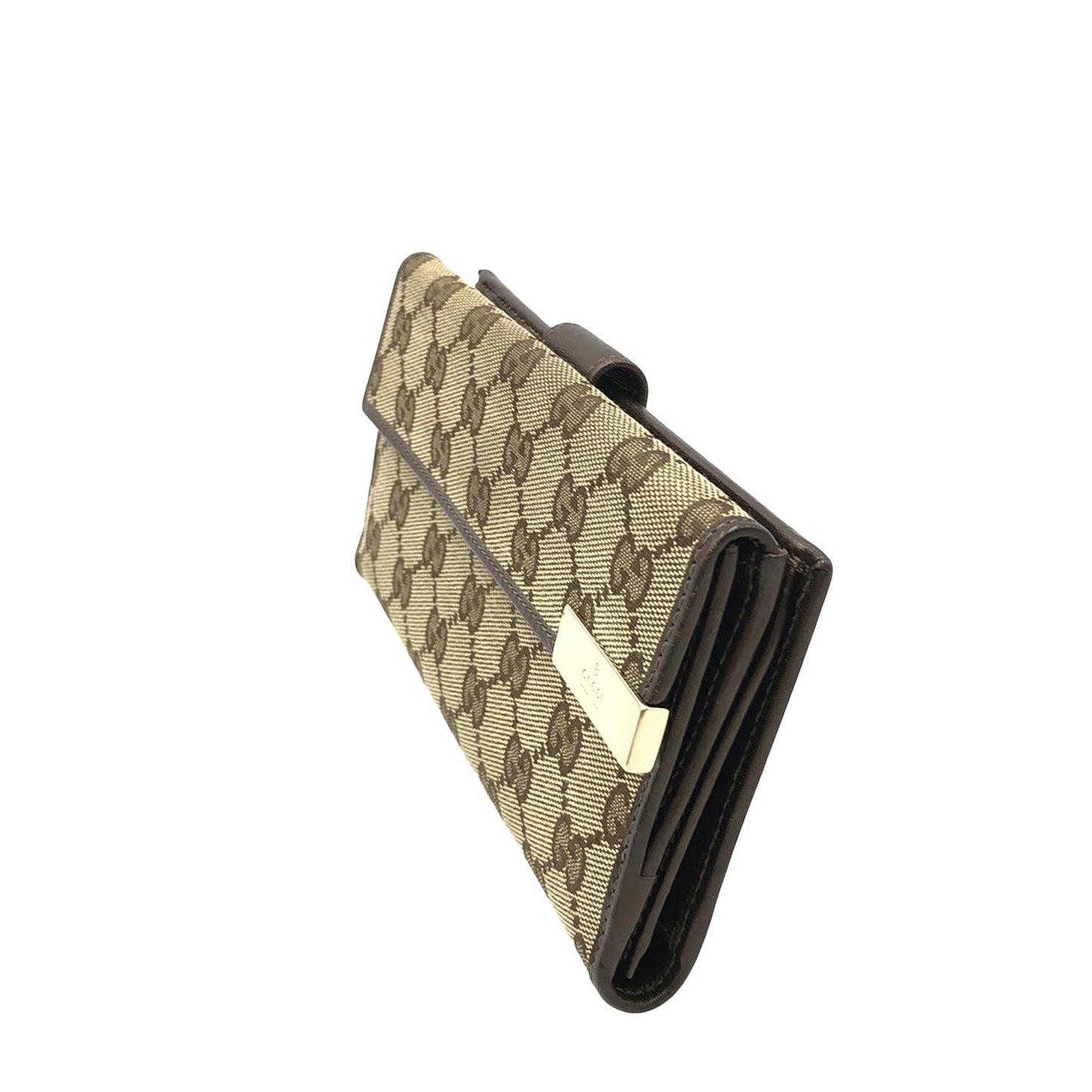 Gucci GG Canvas Long Wallet Brown