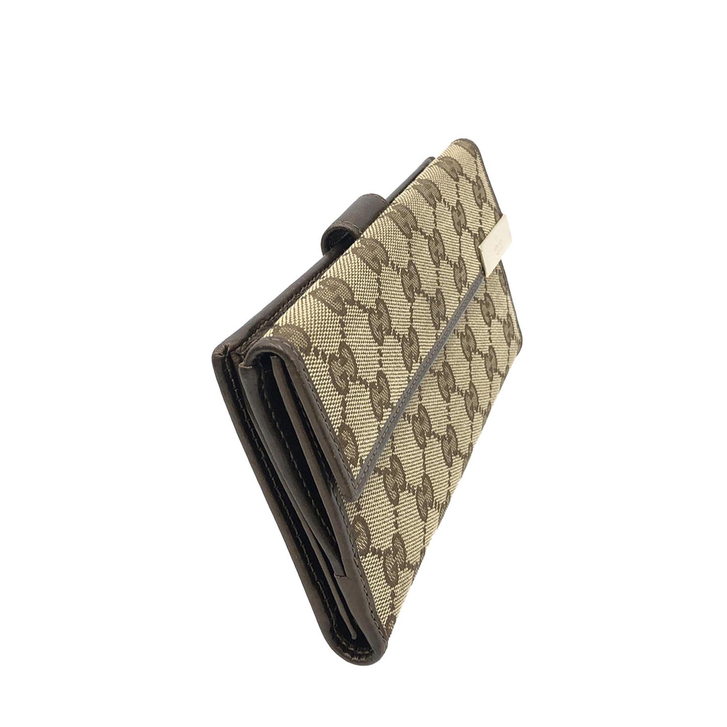 Gucci GG Canvas Long Wallet Brown