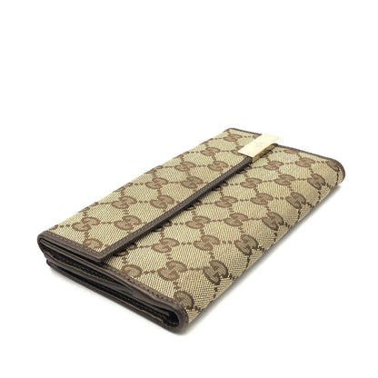 Gucci GG Canvas Long Wallet Brown