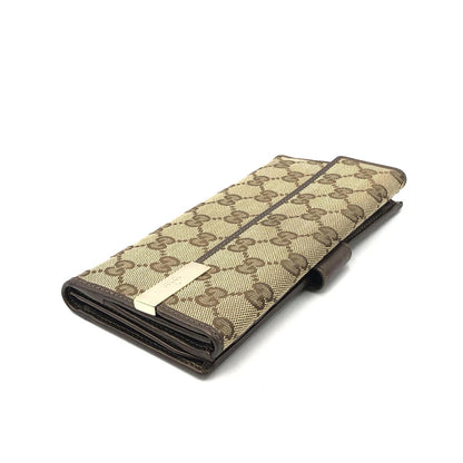 Gucci GG Canvas Long Wallet Brown