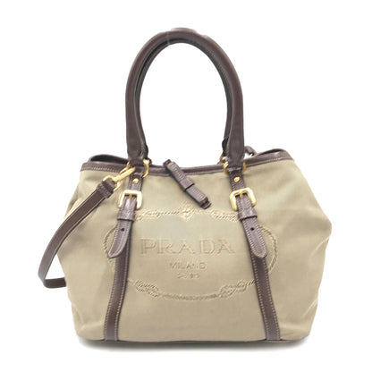 Prada Logo Convertible Tote Bag