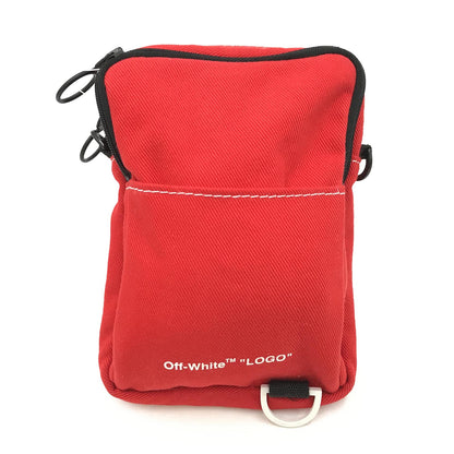 OFF WHITE Red Denim Crossbody Bag