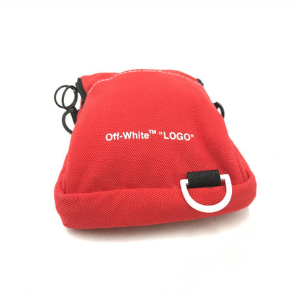 OFF WHITE Red Denim Crossbody Bag