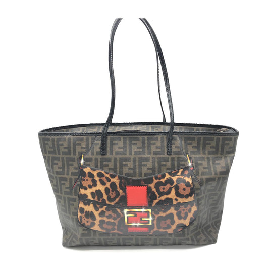 Fendi Zucca Baguette Print Roll Tote