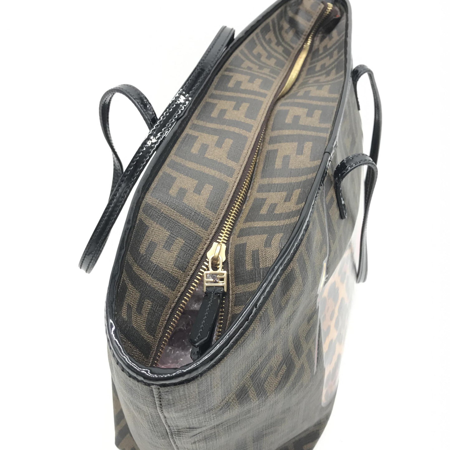 Fendi Zucca Baguette Print Roll Tote