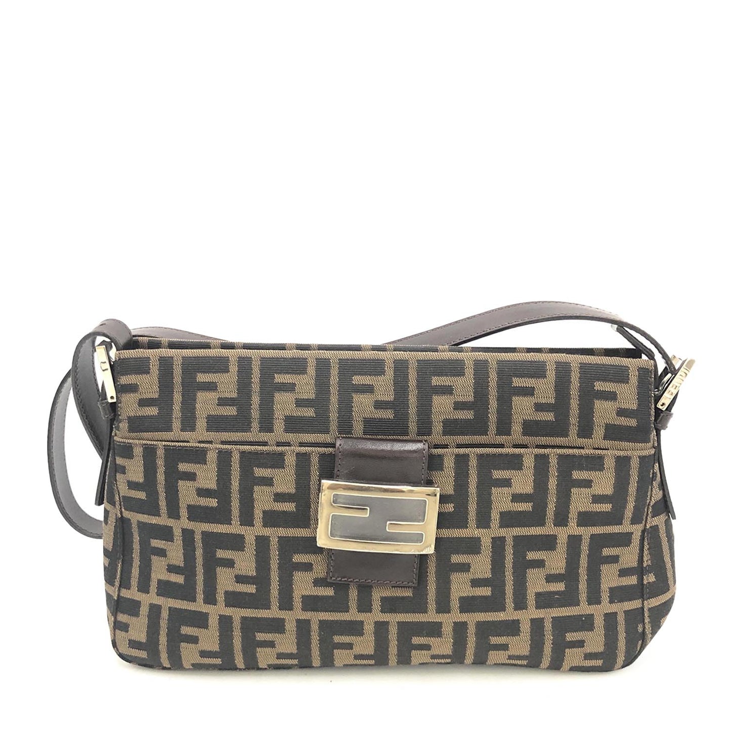 Fendi Zucca Canvas Shoulder Bag