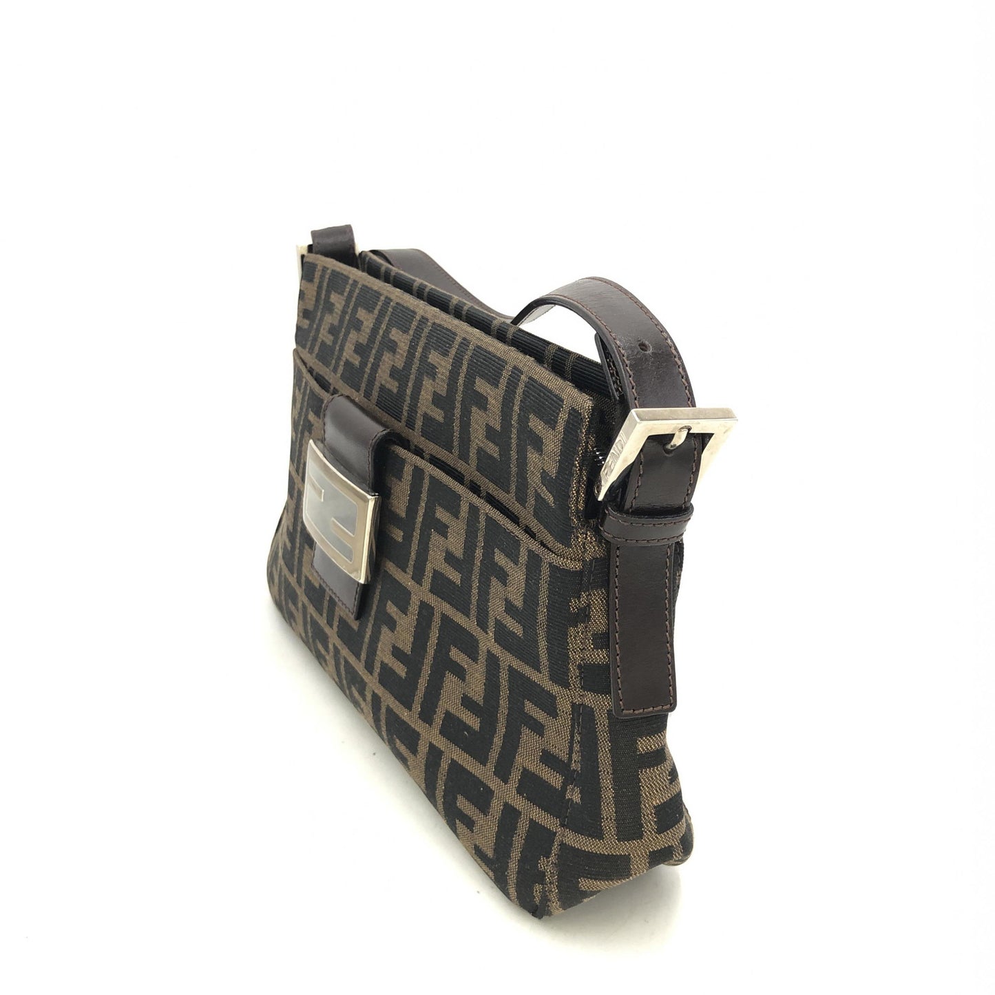 Fendi Zucca Canvas Shoulder Bag