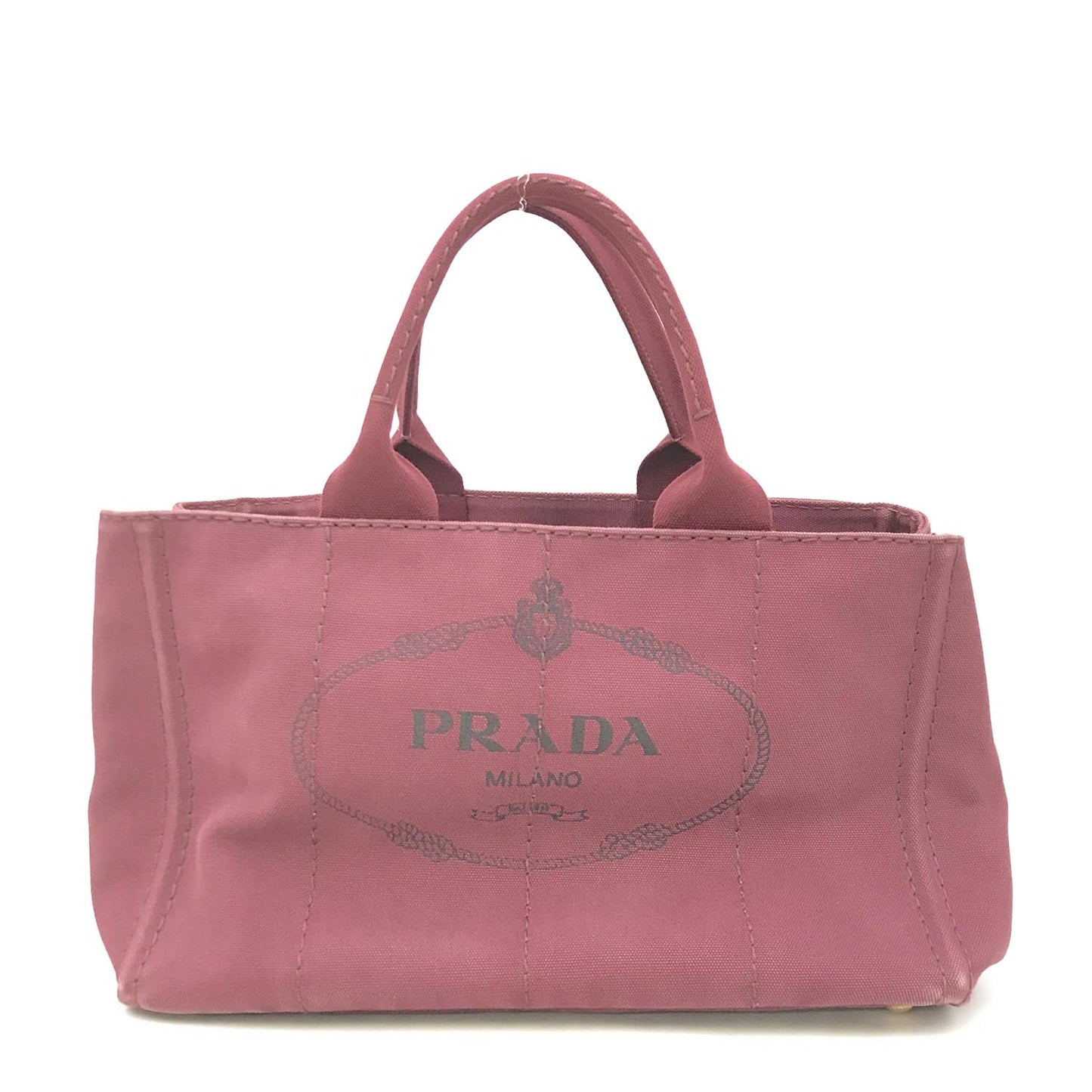 Prada Logo Canapa Mini Canvas Hand Bag Tote Bag