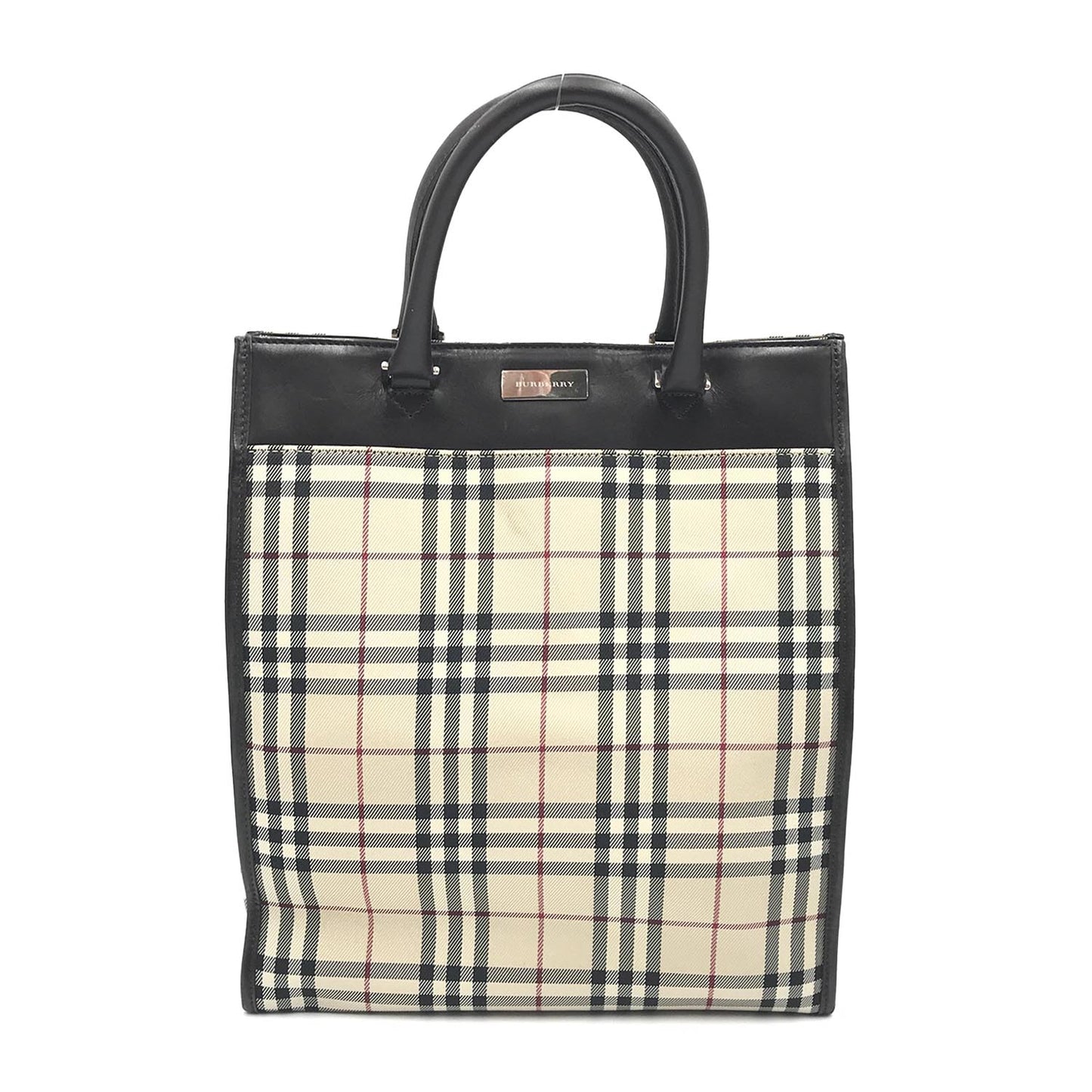 Burberry Canvas Nova Check Pattern Tote