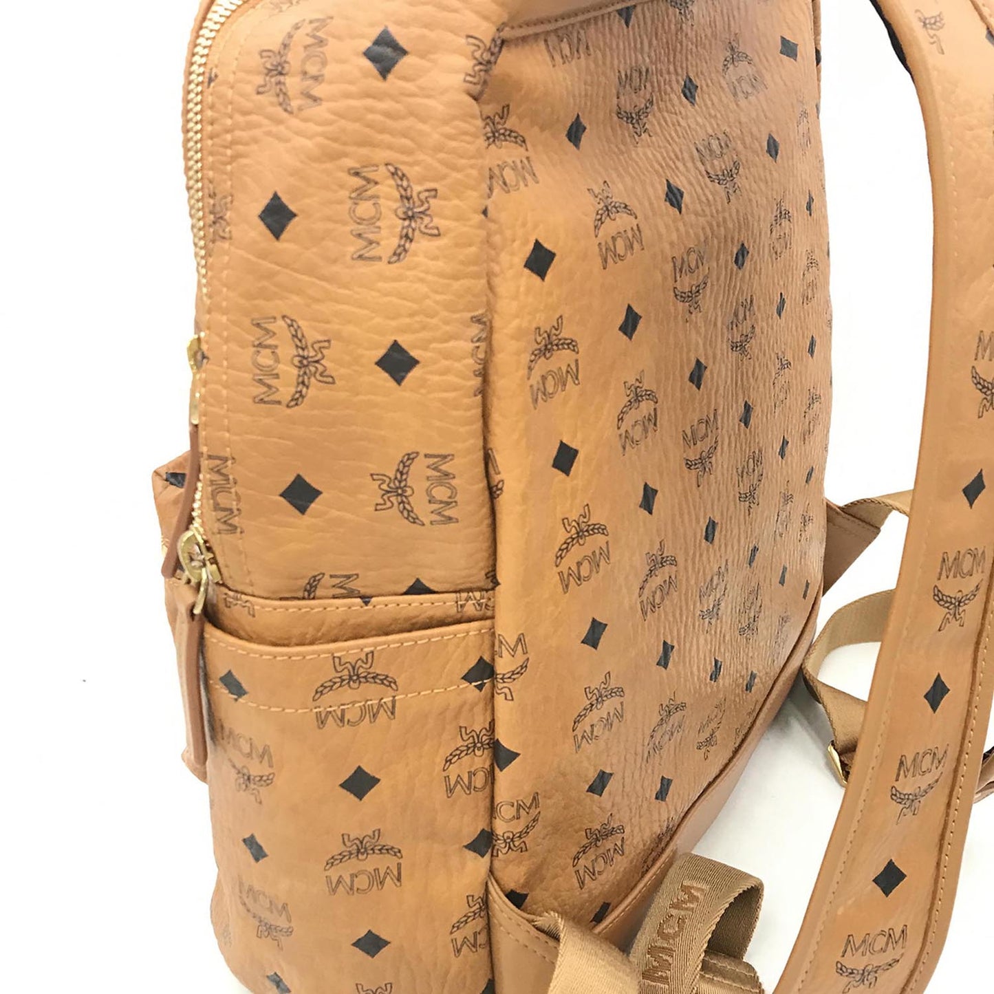 MCM Visetos Studded Medium Stark M Backpack