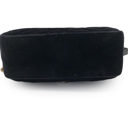 GG Marmont Matelasse Marquise Crystals Velvet Mini Chain Shoulder Bag