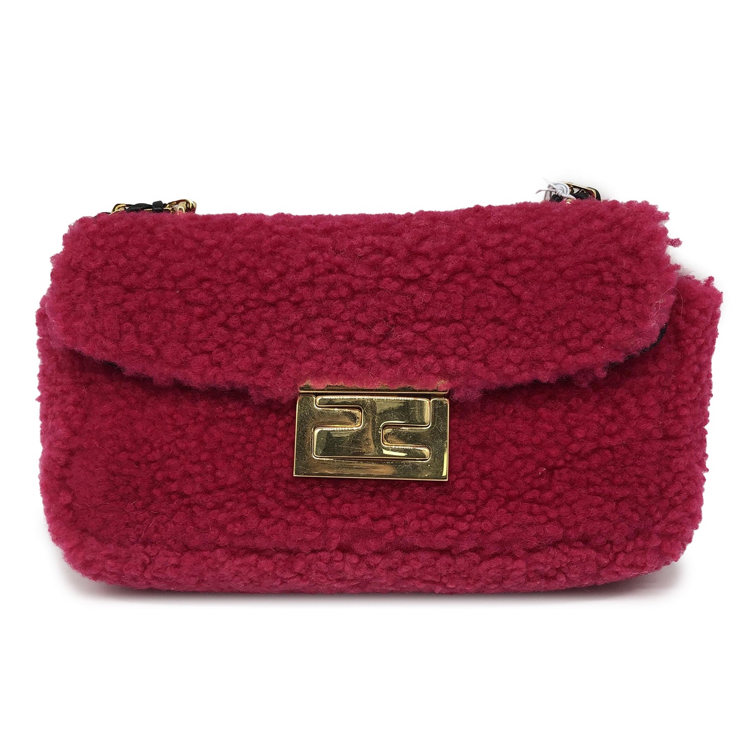 Shearling Nappa Mini Be Baguette Shoulder Bag
