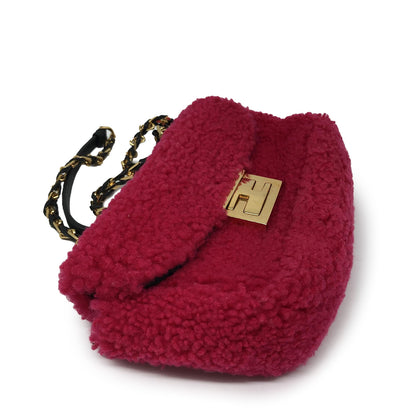 Shearling Nappa Mini Be Baguette Shoulder Bag