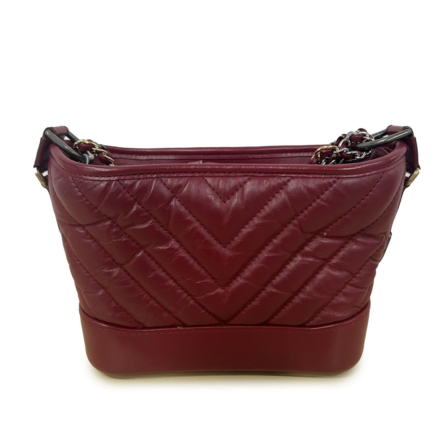Quilted Chevron Calfskin Gabrielle Small Hobo