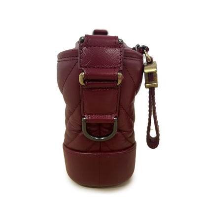Quilted Chevron Calfskin Gabrielle Small Hobo
