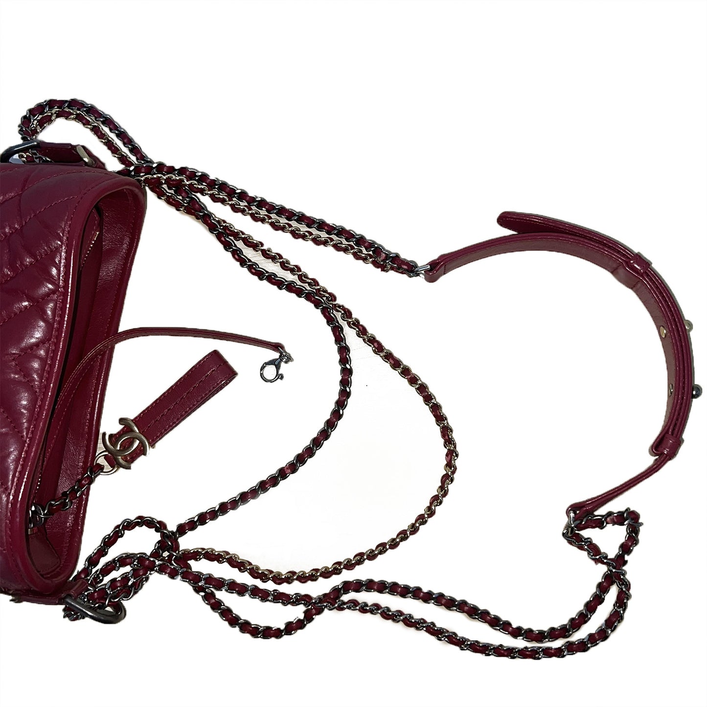 Quilted Chevron Calfskin Gabrielle Small Hobo