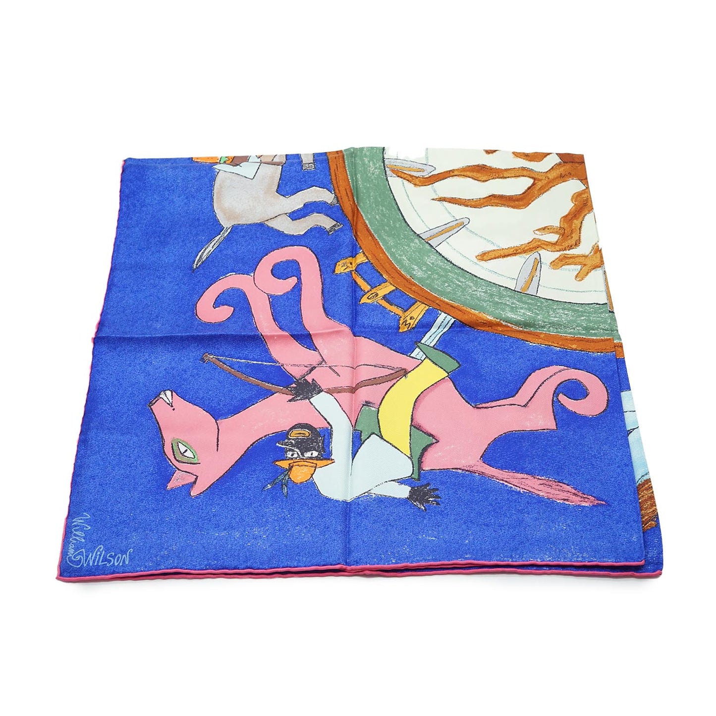 William Wilson Blue Silk Scarf