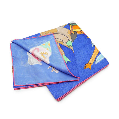 William Wilson Blue Silk Scarf