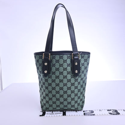 GG Canvas Tote Green/Black