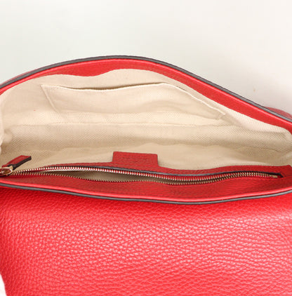 Leather Soho Shoulder Bag Red