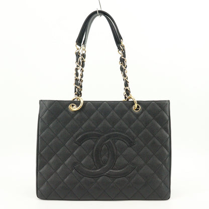 Caviar Skin Matelasse GST Grand Shopping Tote Black G Hardware Series 8