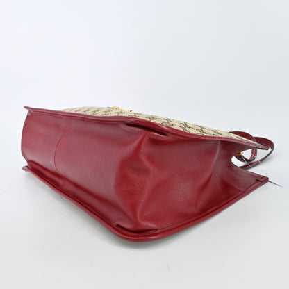 GG canvas horsebit tote in red