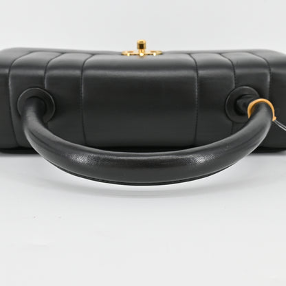 Lambskin Mademoiselle Handbag Black G Hardware 3rd Series