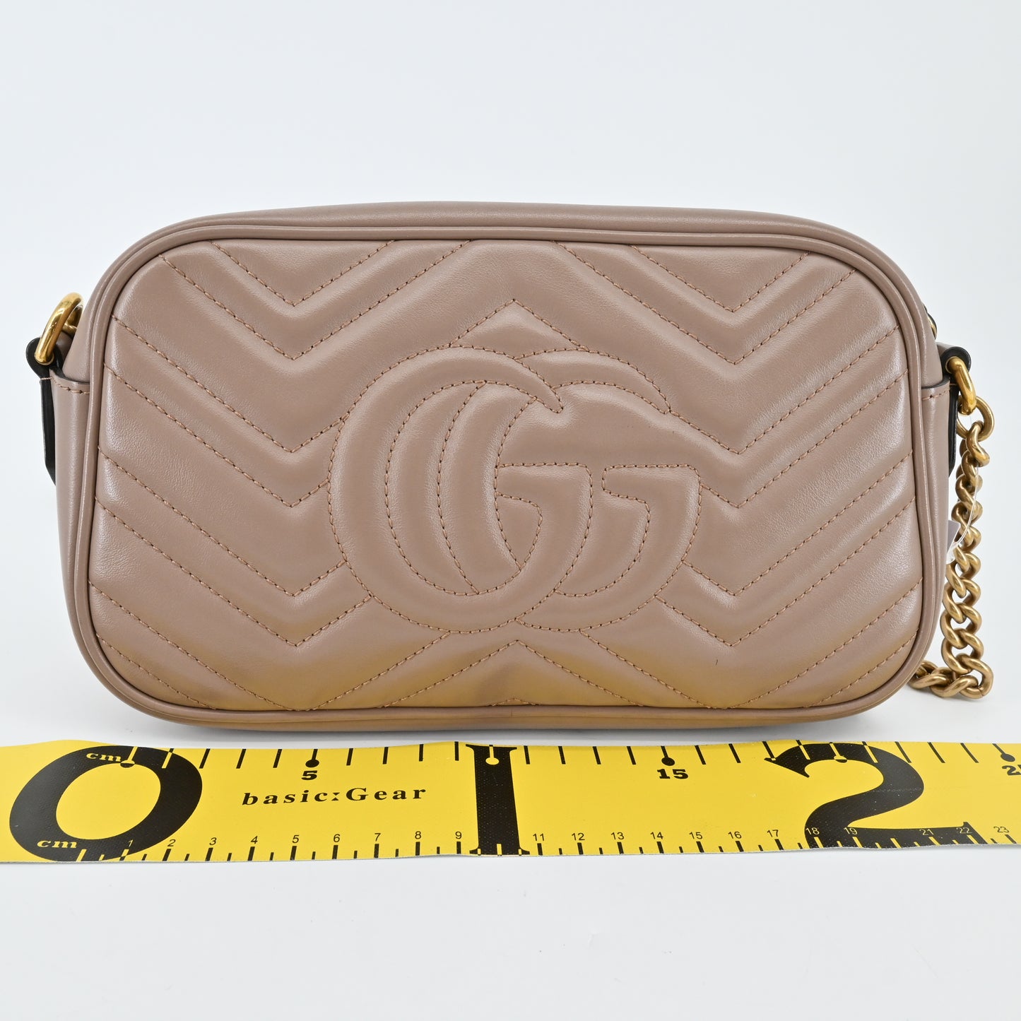 GG Marmont leather chain shoulder bag in pink beige