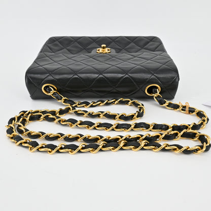 Lambskin Mini Matelasse S Flap S Chain Shoulder Bag Black G Metal Fittings 2nd Series