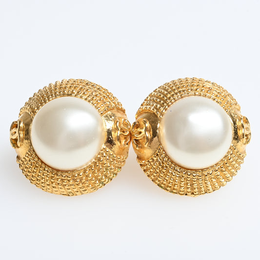 Cocomark pearl earrings gold