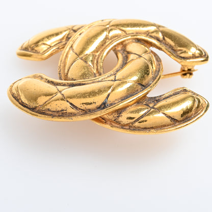 Coco Mark Matelasse Brooch GP Gold